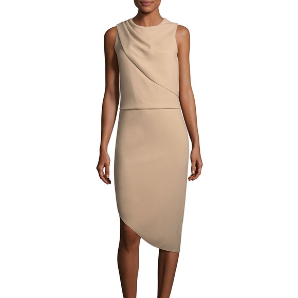 Halston Heritage Dresses & Skirts - Halston Heritage Drape-Front Asymmetric-Hem